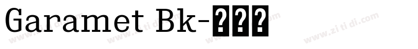 Garamet Bk字体转换